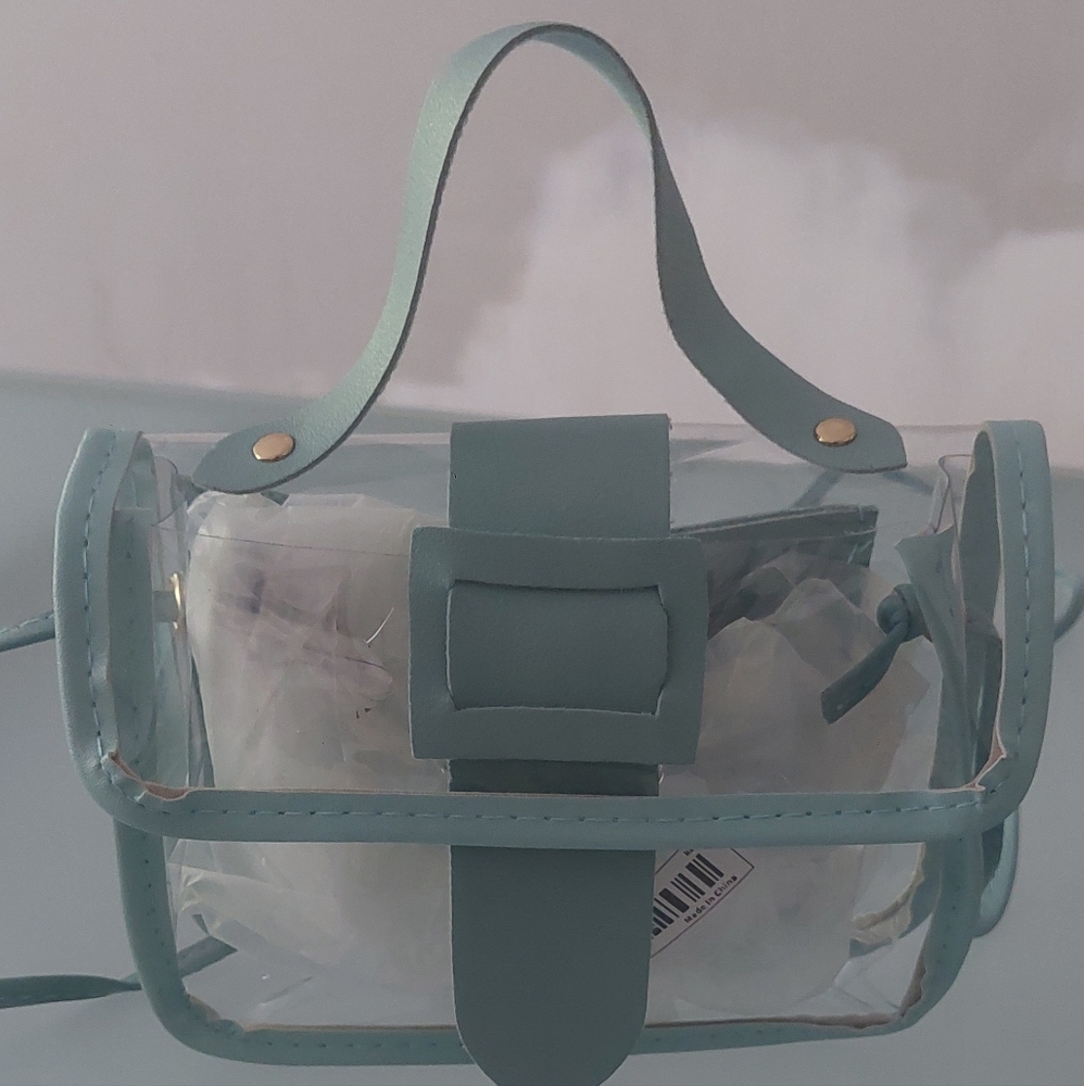 Beautiful  clear purse hand bag or a shoulder purse.